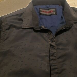 PLATINI ..LONG SLEEVE BUTTON UP SHIRT..NAVY BLUE...SIZE:L